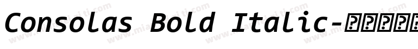 Consolas Bold Italic字体转换